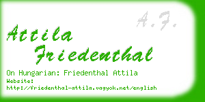 attila friedenthal business card